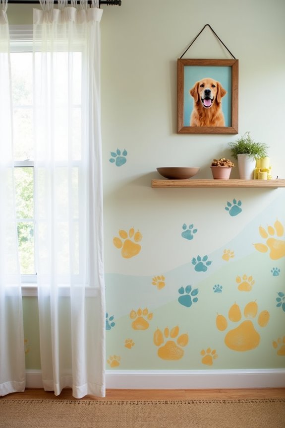 pet inspired whimsical mural