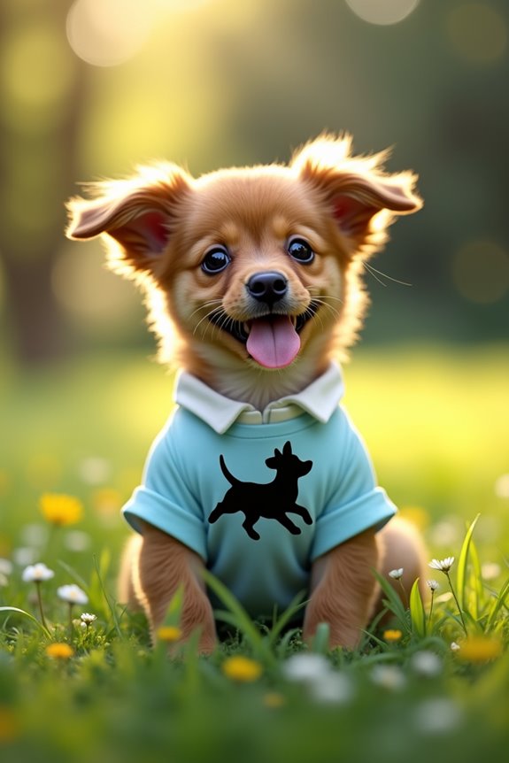 puppy silhouette dog t shirt