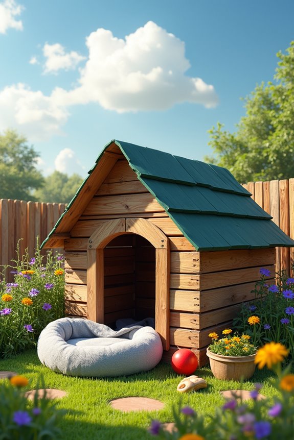 rustic diy dog house