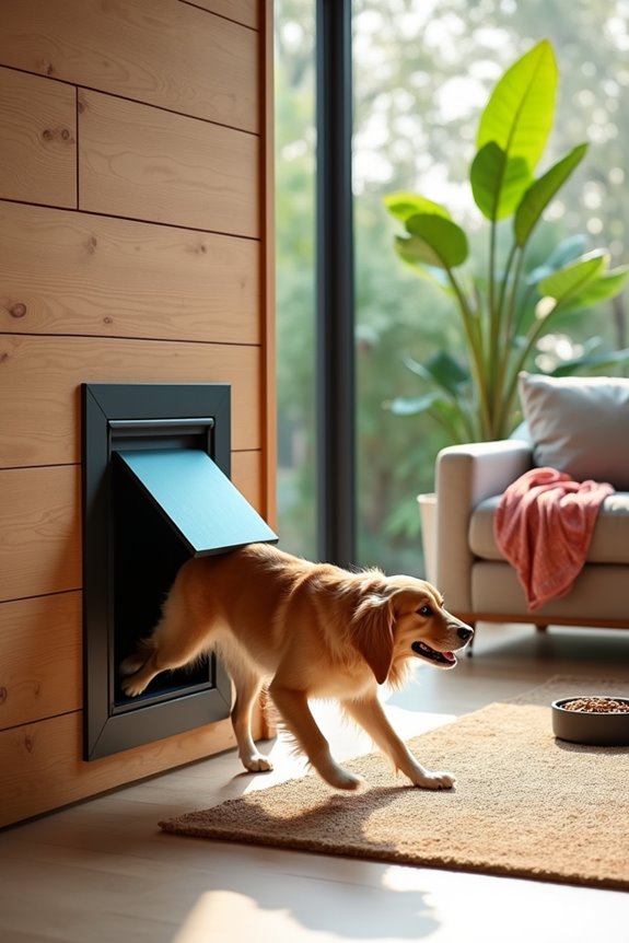 stylish and functional dog door