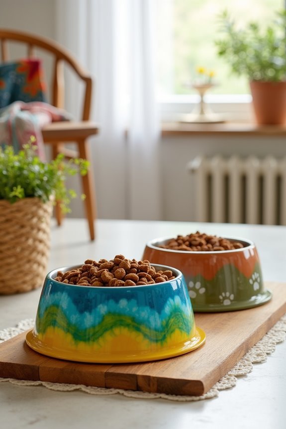 stylish custom pet bowls