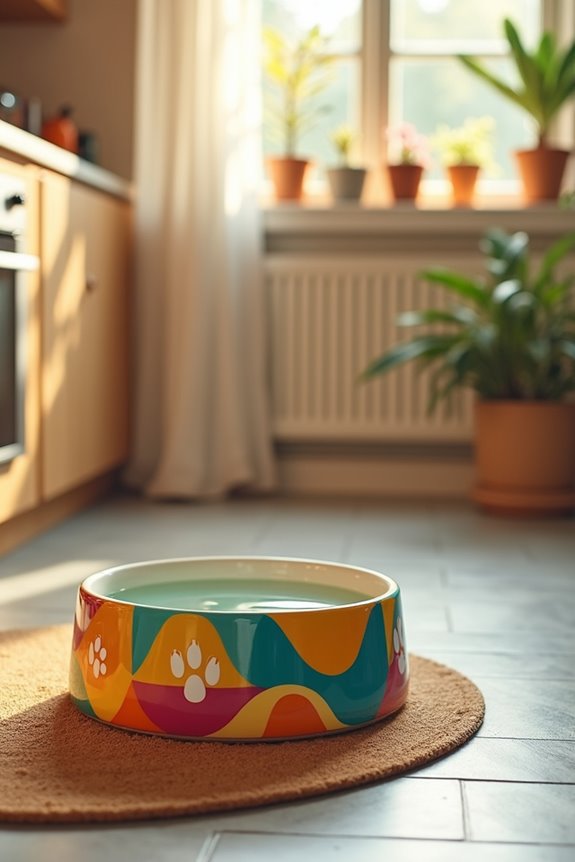 stylish easy clean dog bowls