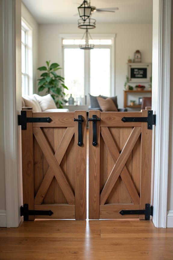 stylish wooden barn gate