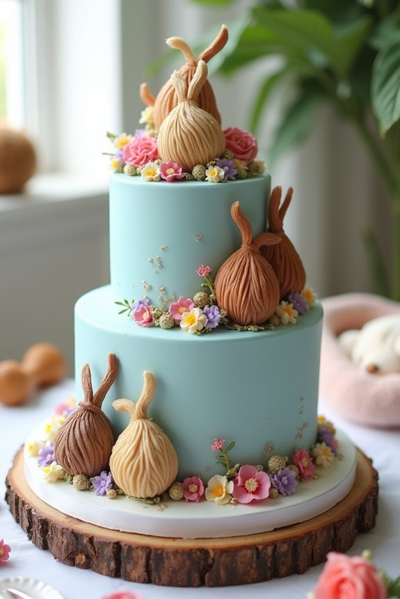 tail inspired cake decorations