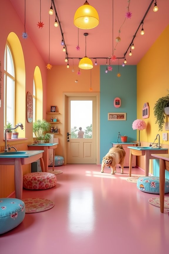 vibrant colorful thematic lighting