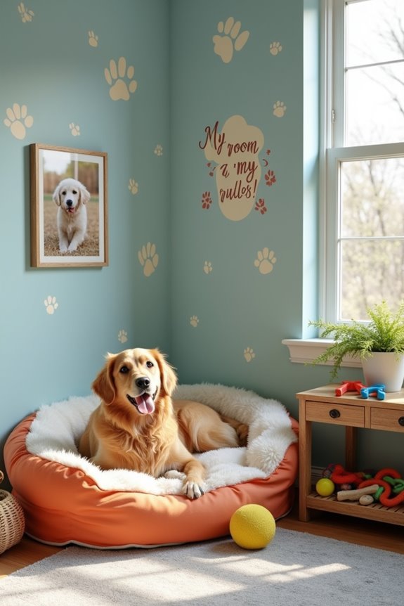 whimsical dog bedroom decor