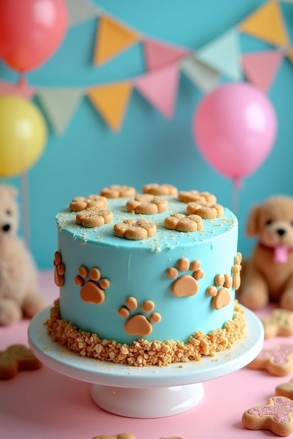 whimsical icing paw prints