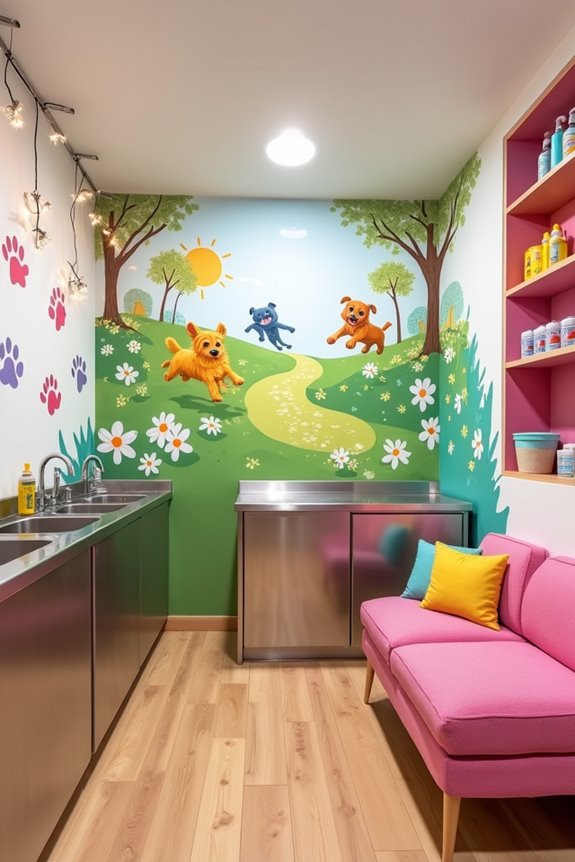 whimsical murals enhance salons