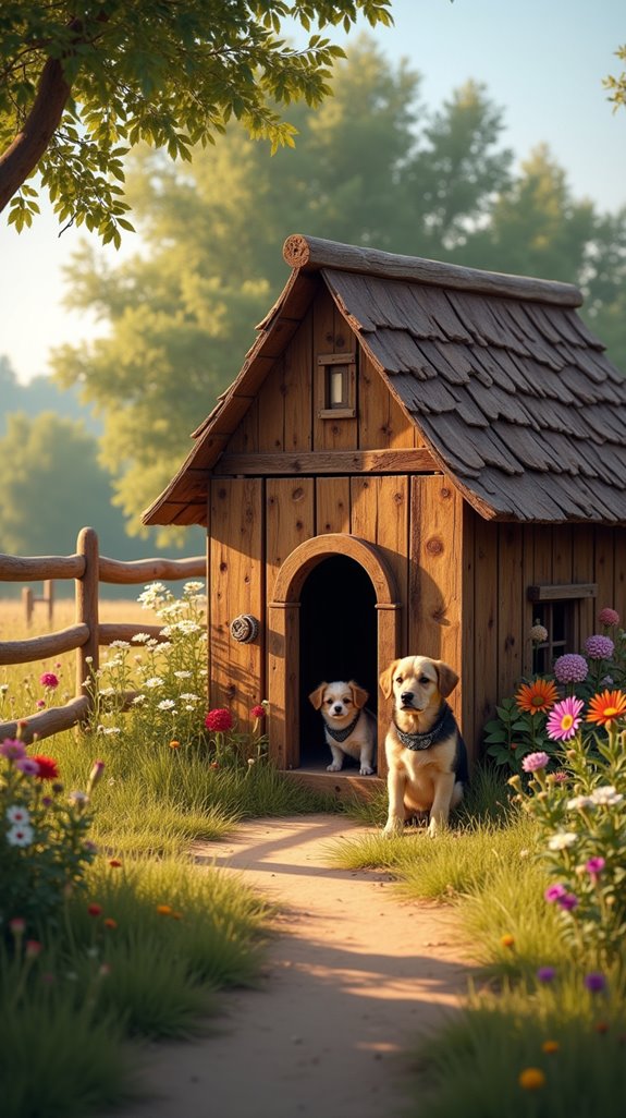 animal print dog house