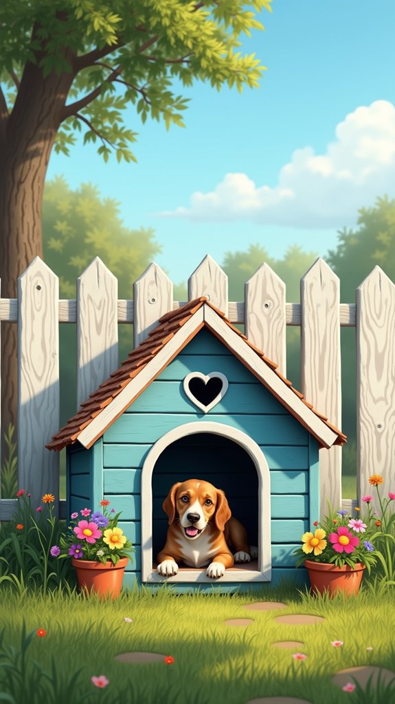 charming dog house enclosure