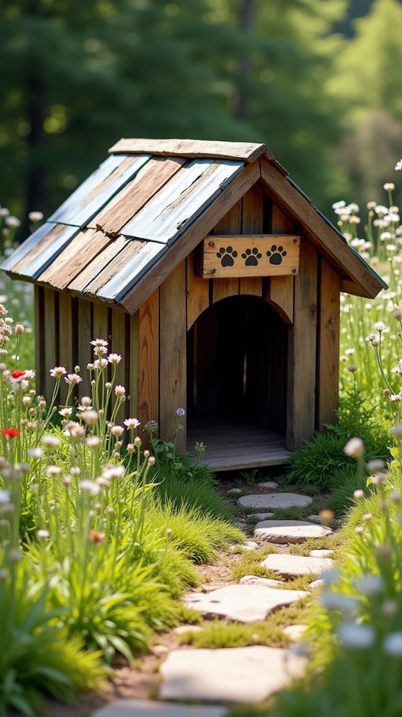 charming rustic pallet doghouse