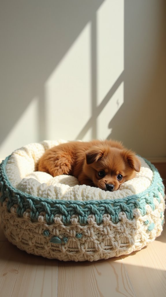 chic cozy crochet pet sofa