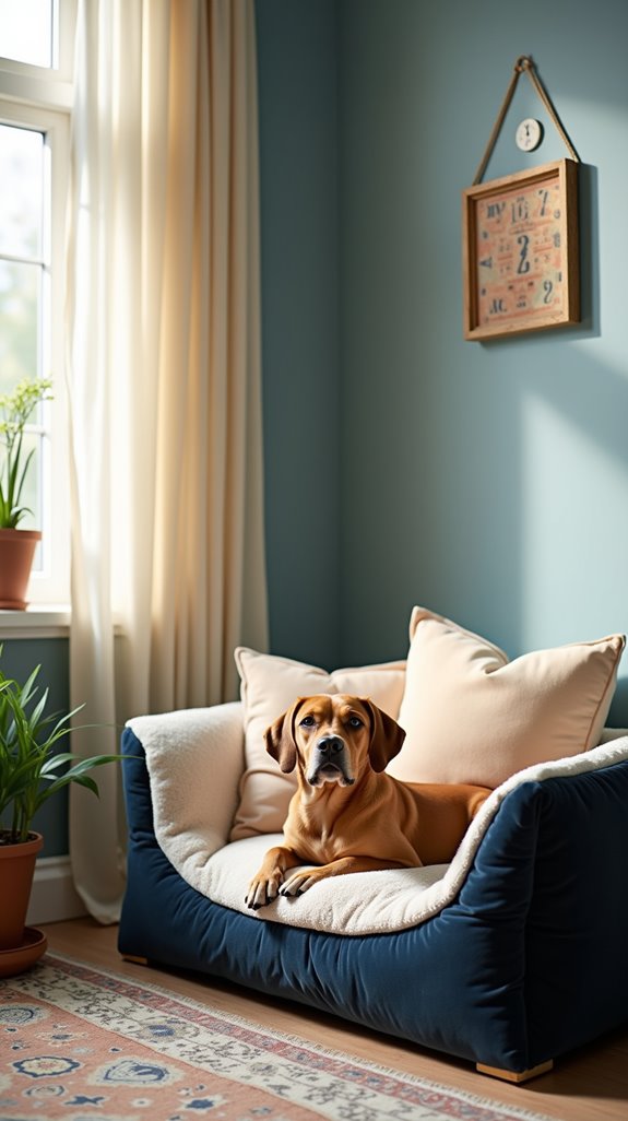 color matching dog beds