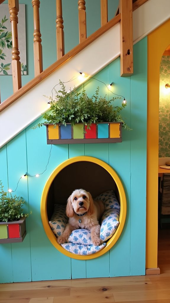 colorful dog playhouse ideas