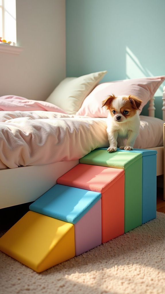 colorful foam dog ramp