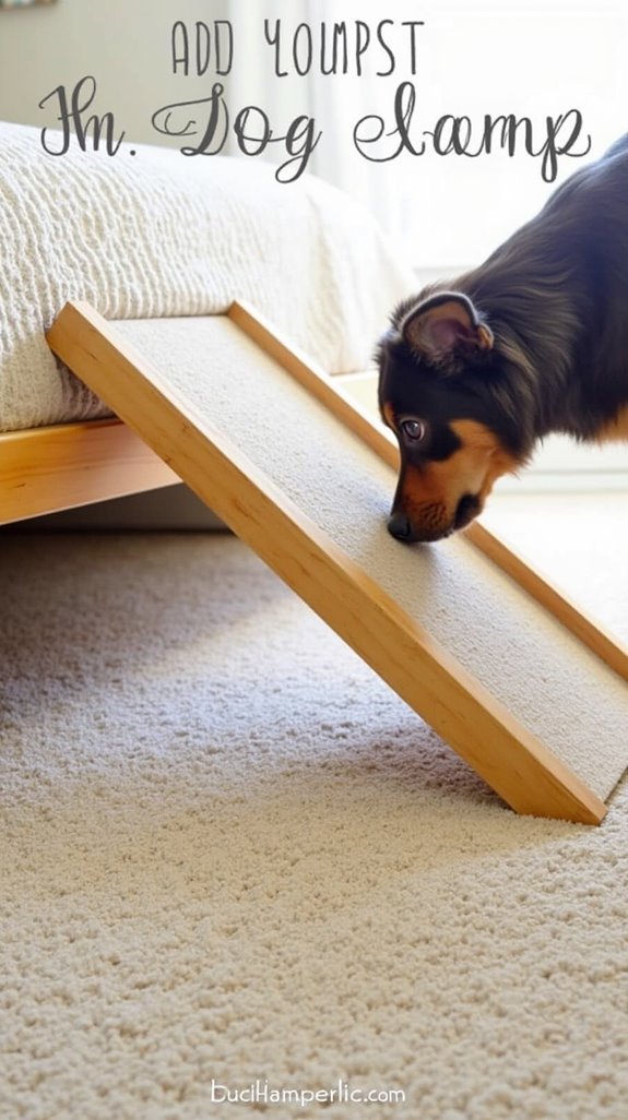 comfortable dog ramp access
