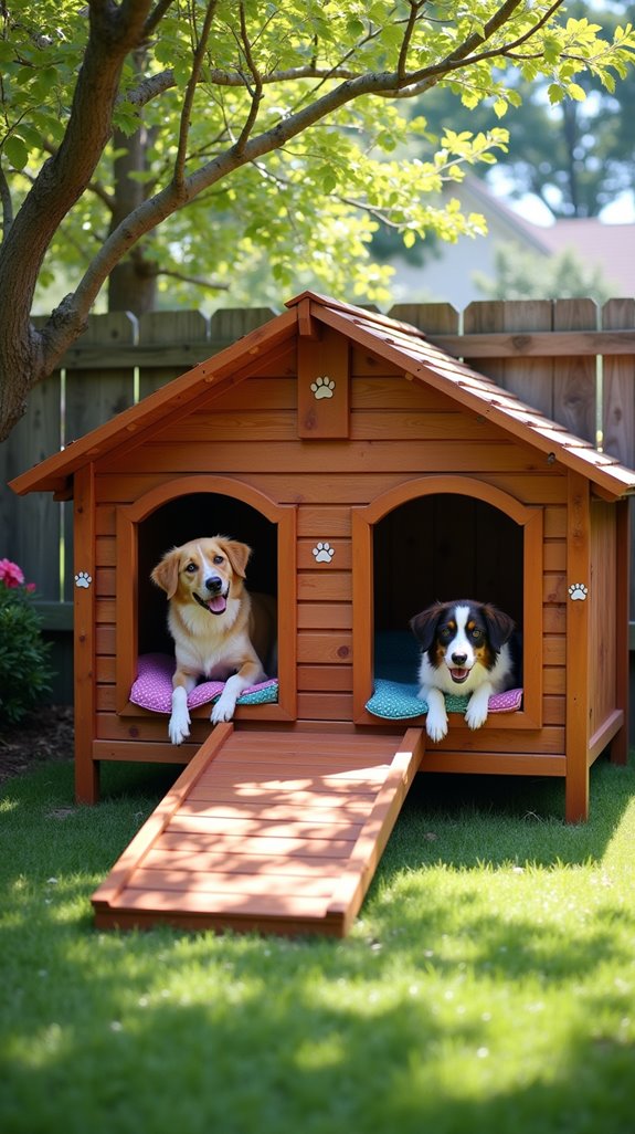 comfortable double dog house