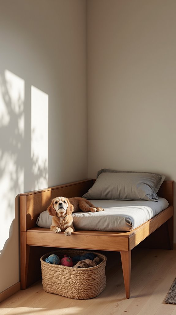 contemporary dog bed nightstand