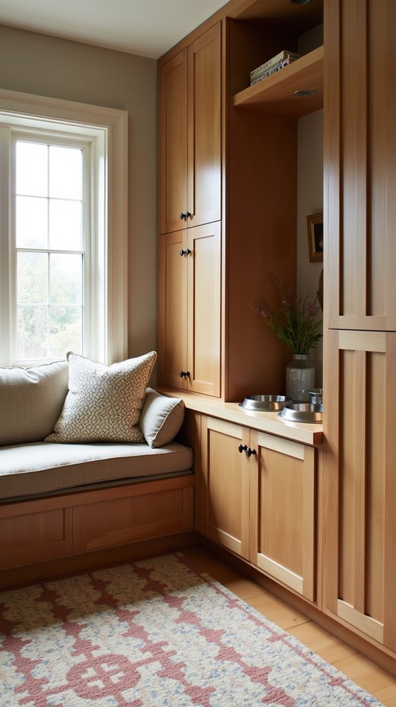 cozy built in feeding station