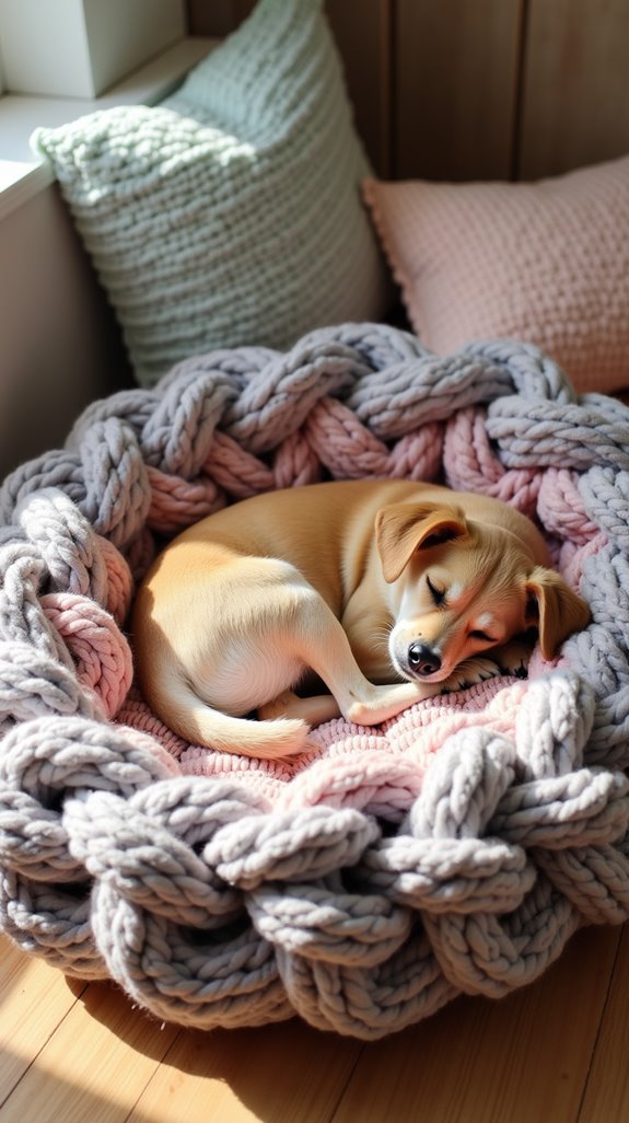 cozy chunky yarn bed