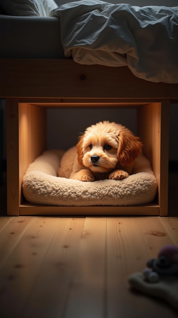 cozy dog bed lighting