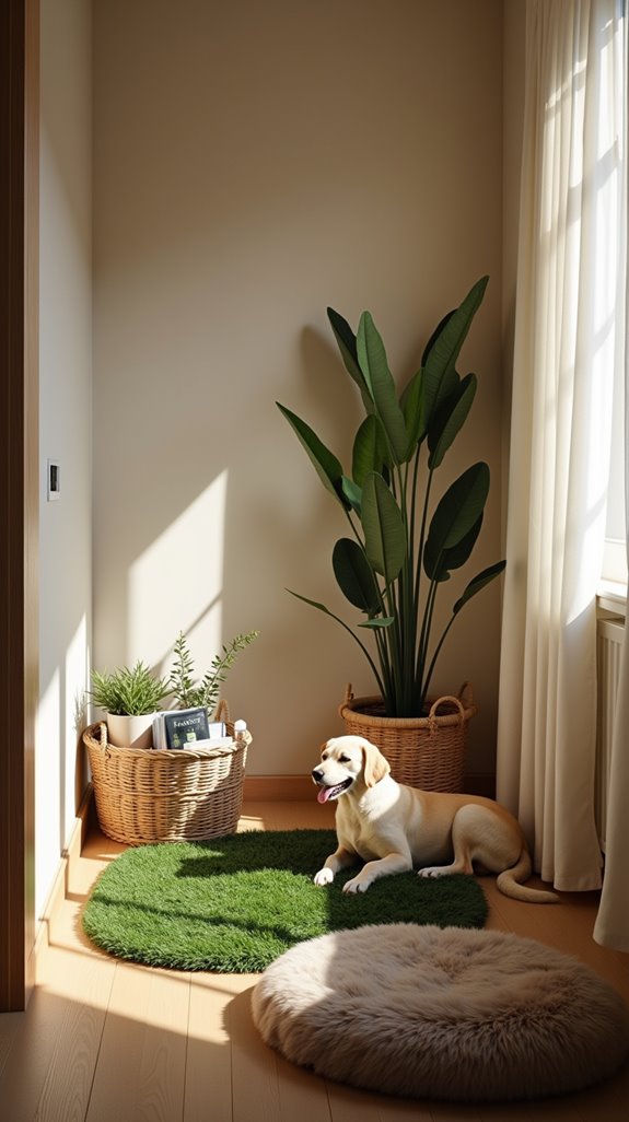 cozy indoor potty retreat