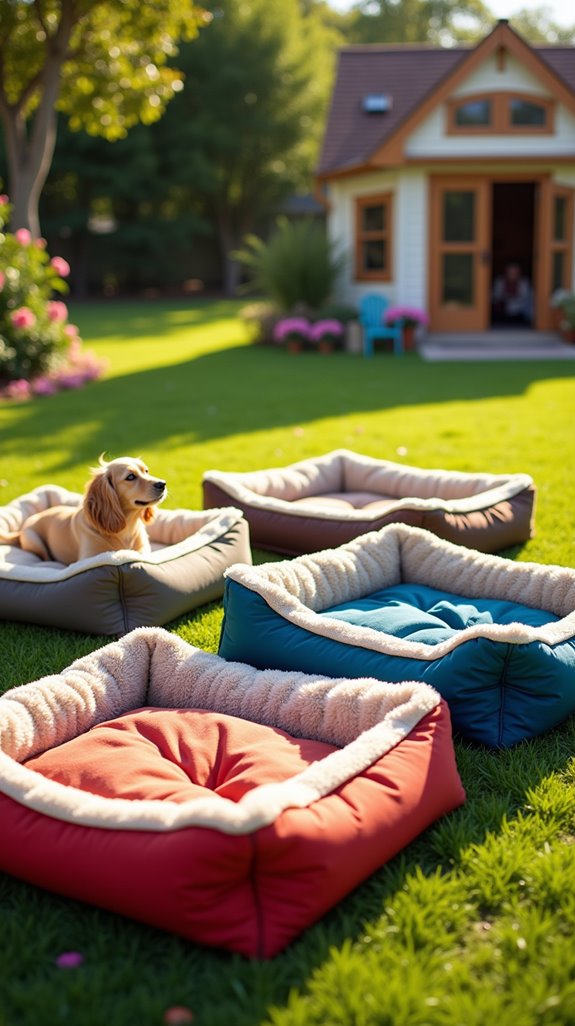 cozy insulated outdoor dog bed