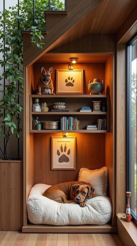 cozy multi level dog hideaway