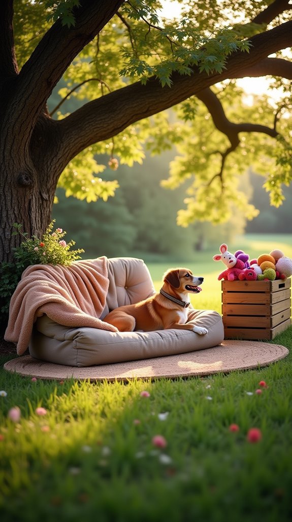 cozy outdoor dog retreat