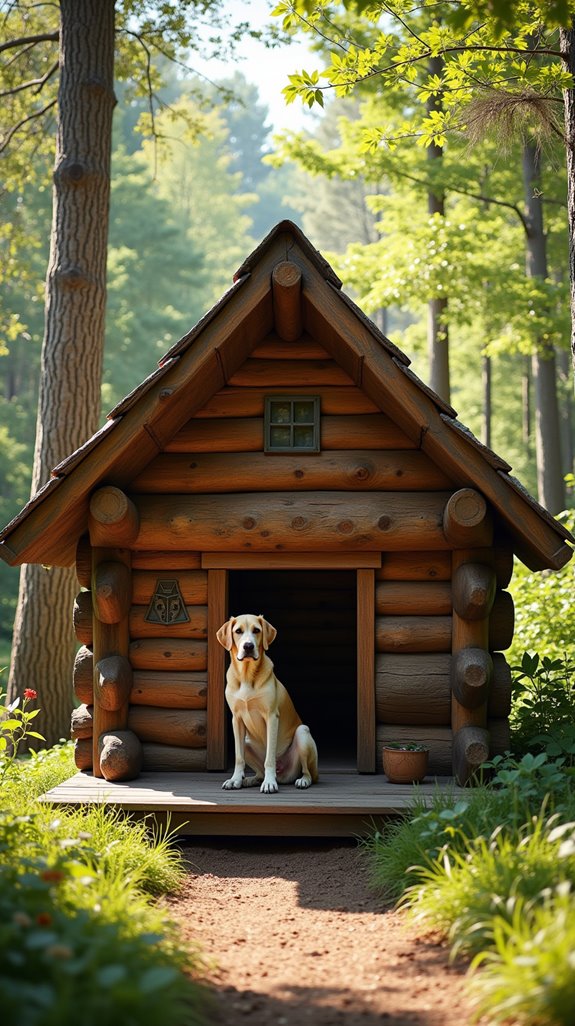 cozy rustic dog house