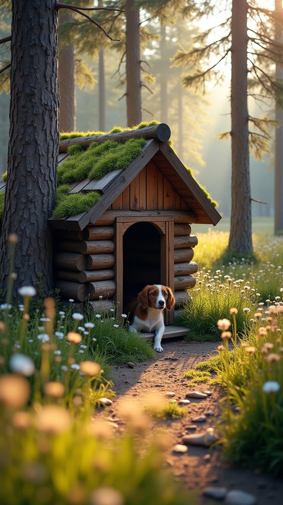 cozy rustic dog house