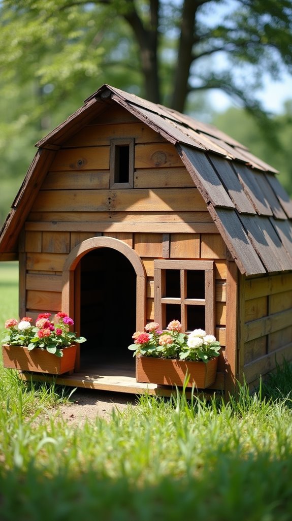 cozy rustic dog retreat