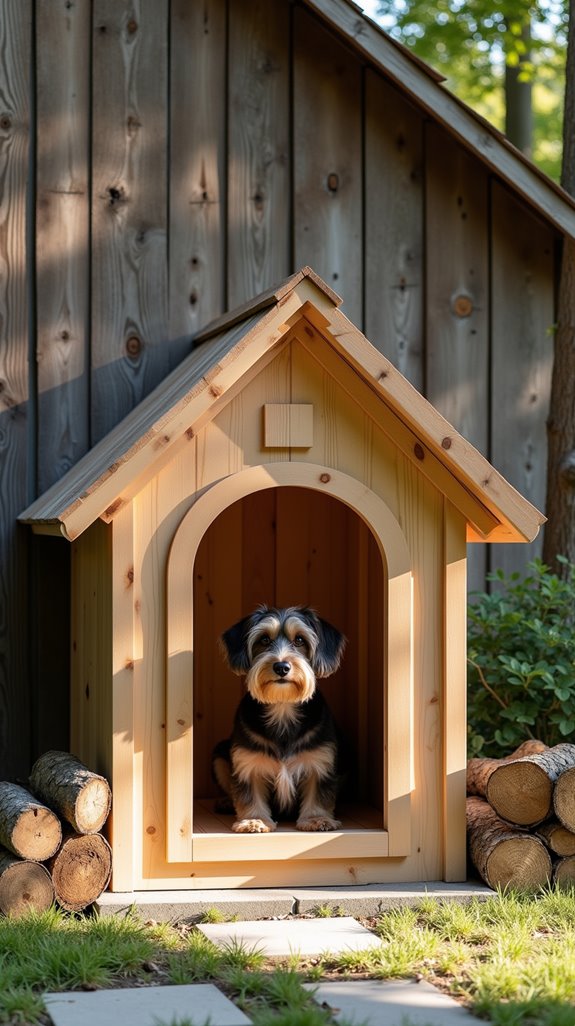 cozy rustic dog retreat