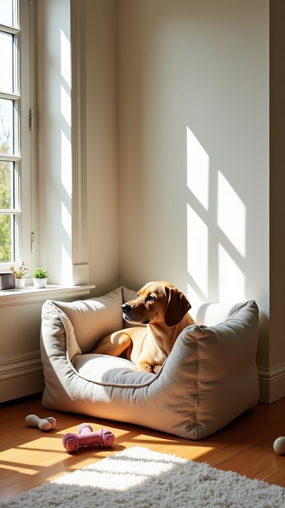 cozy secure dog retreat