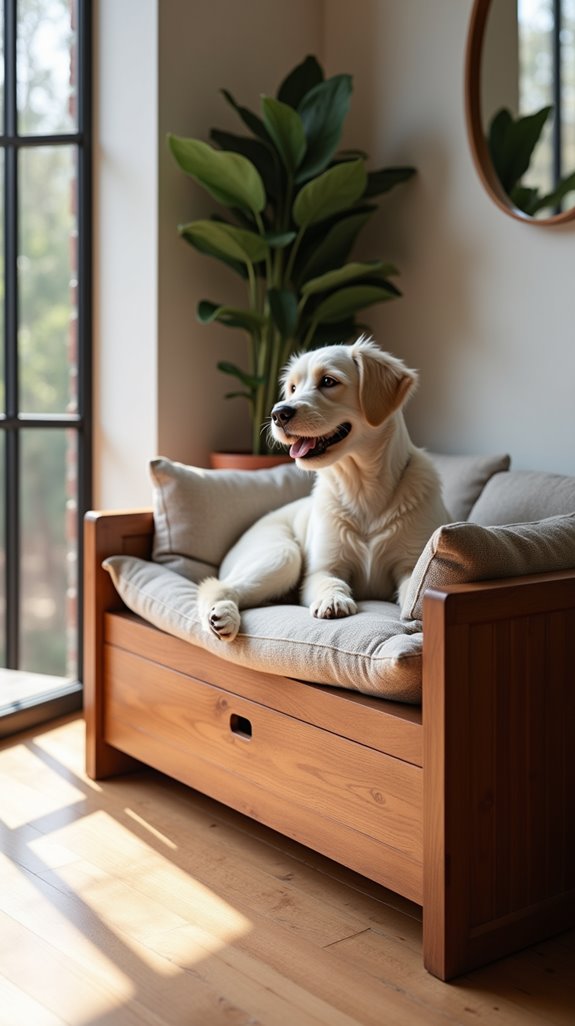 cozy storage dog bed