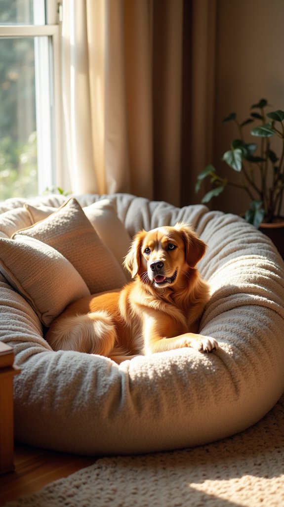 cozy stylish dog seating
