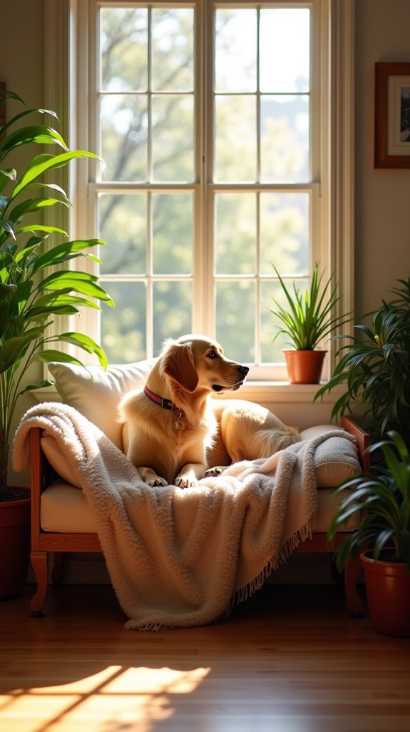 cozy viewing perch for dogs