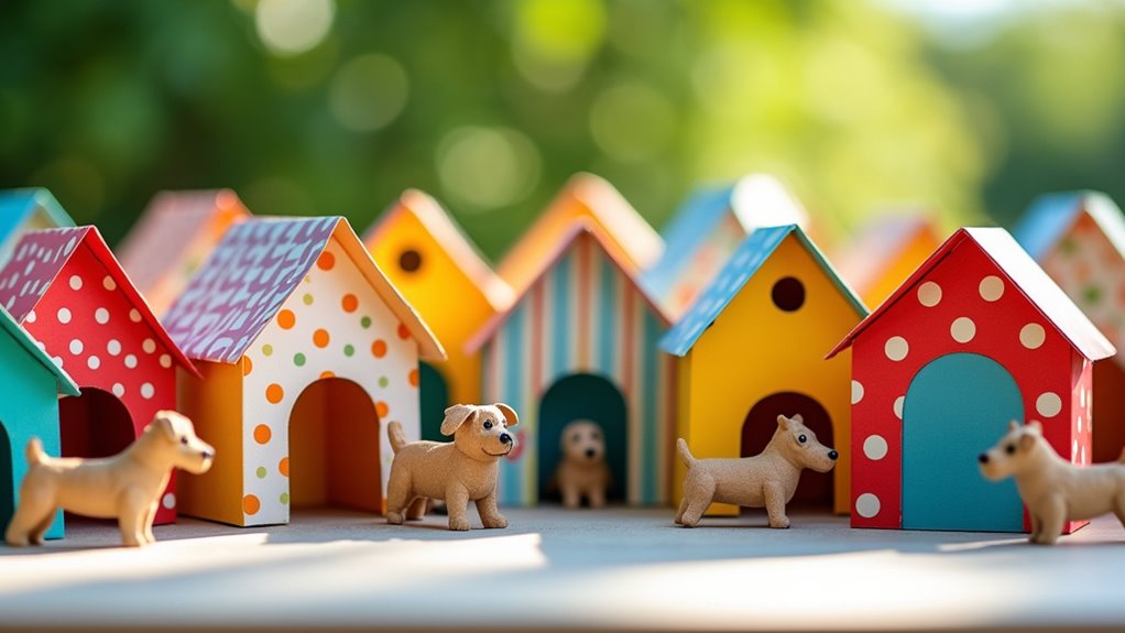 creative paper dog houses