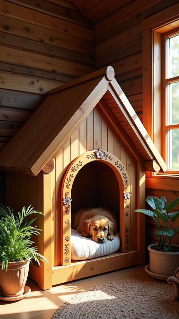 custom wooden dog retreat