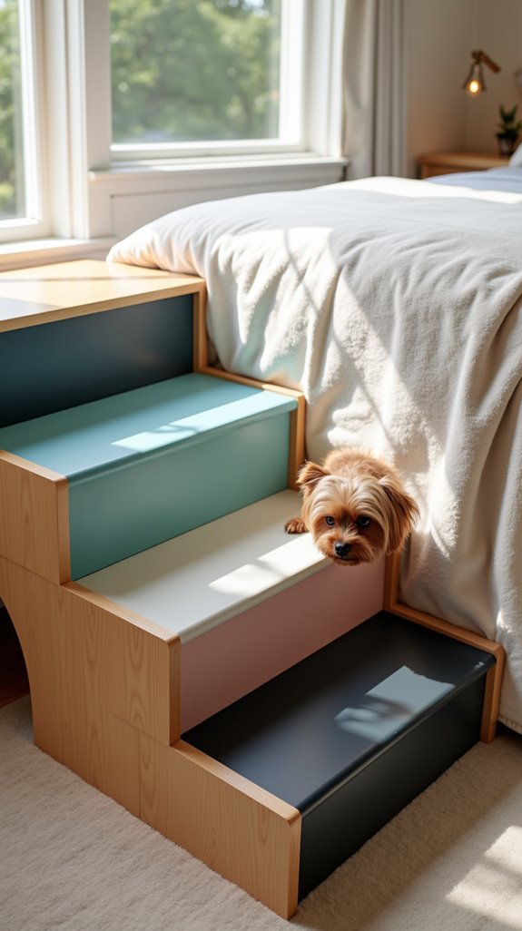 customizable colorful dog stairs