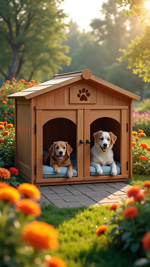 customizable double dog house