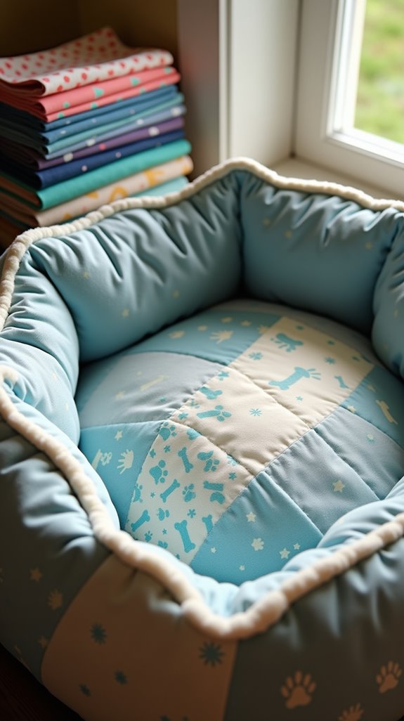 customizable quilted dog bed