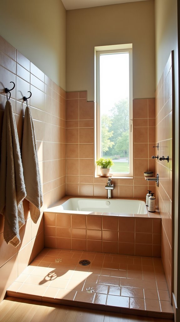 dedicated dog shower setup