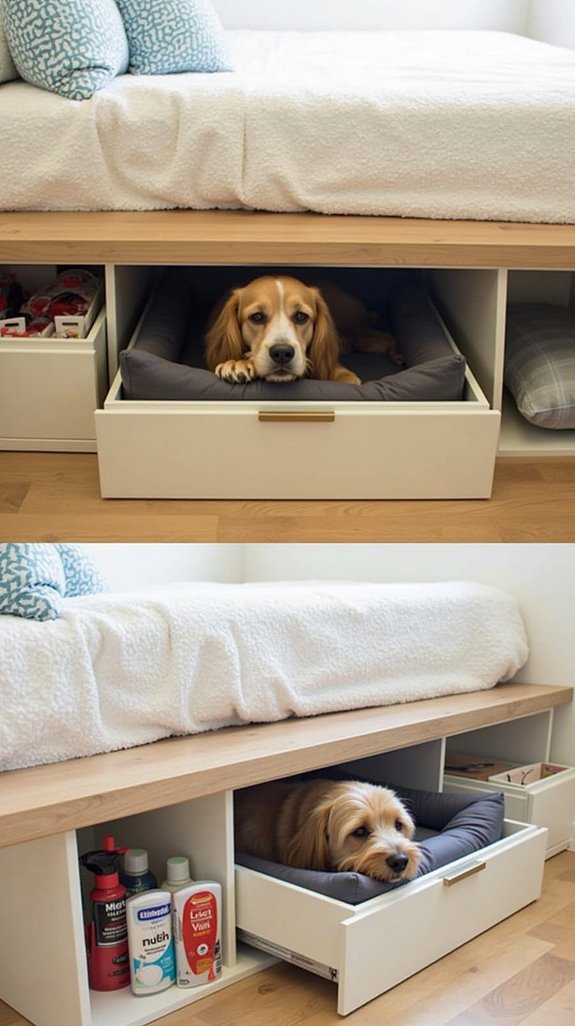 diy dog crate storage solution