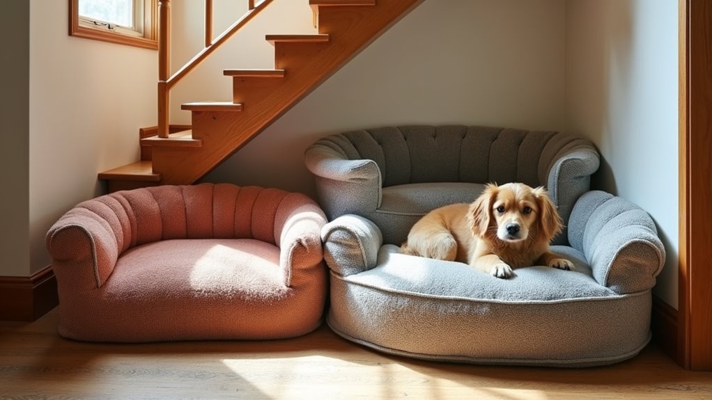dog beds under stairs
