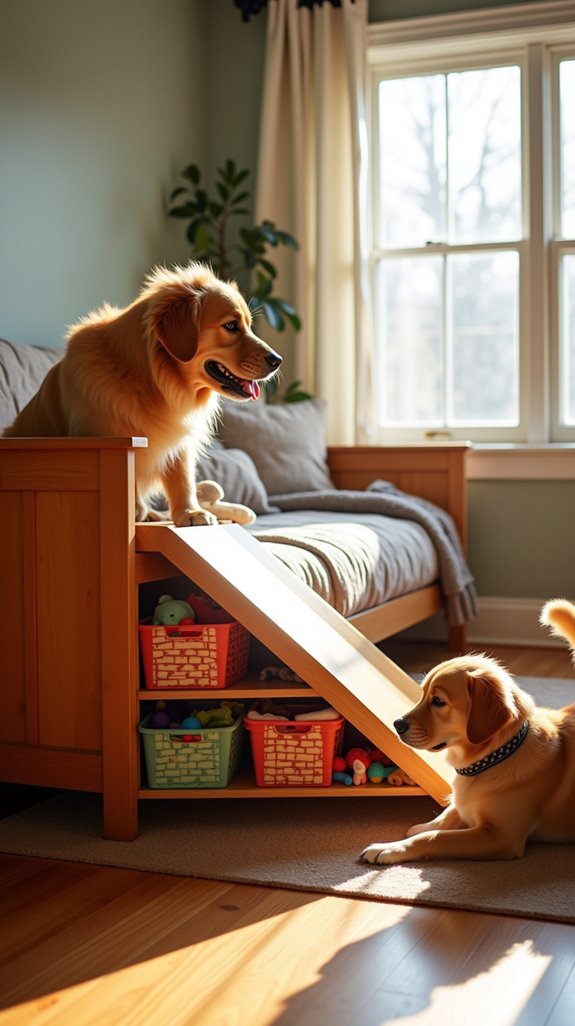 dog ramp with storage