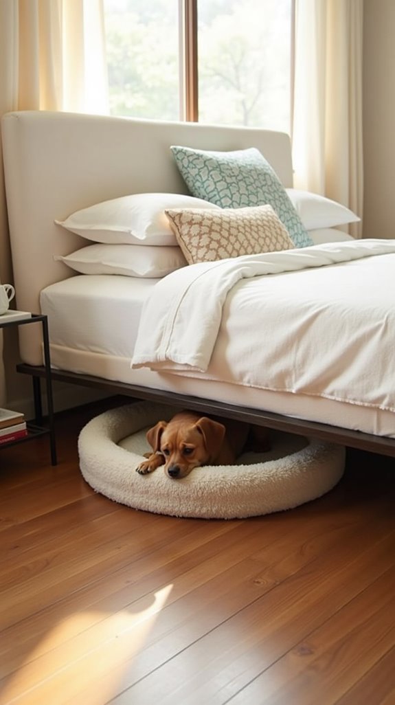 easy clean under bed pet bed
