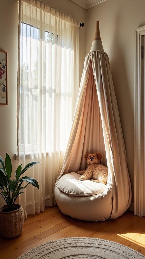 elegant corner canopy bed