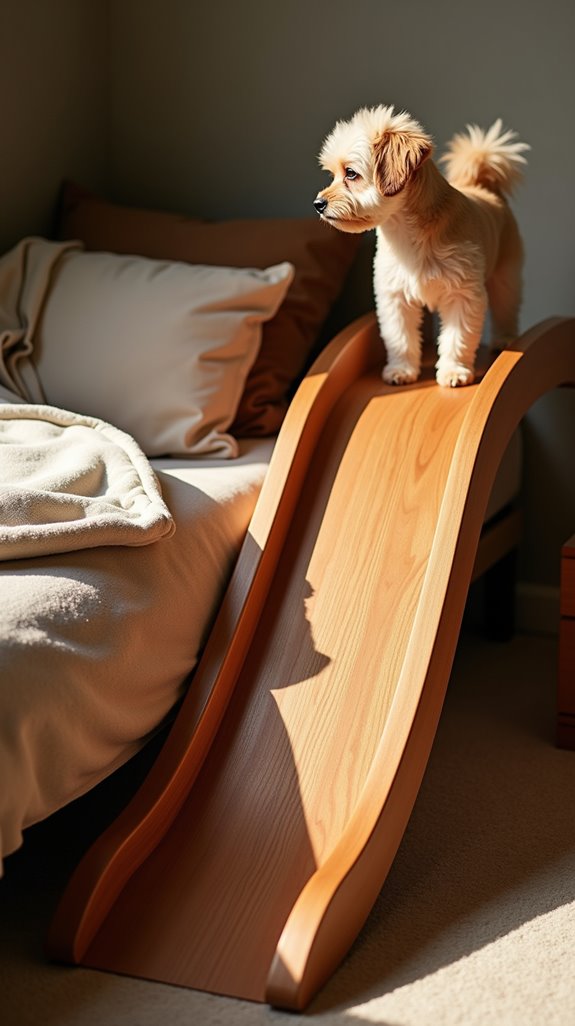 elegant curved dog ramp