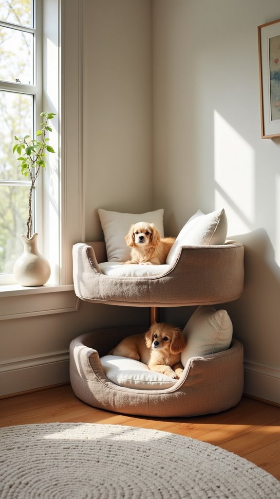 luxurious multi tiered dog bed